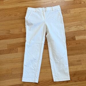 Loft White Straight-Leg Pants